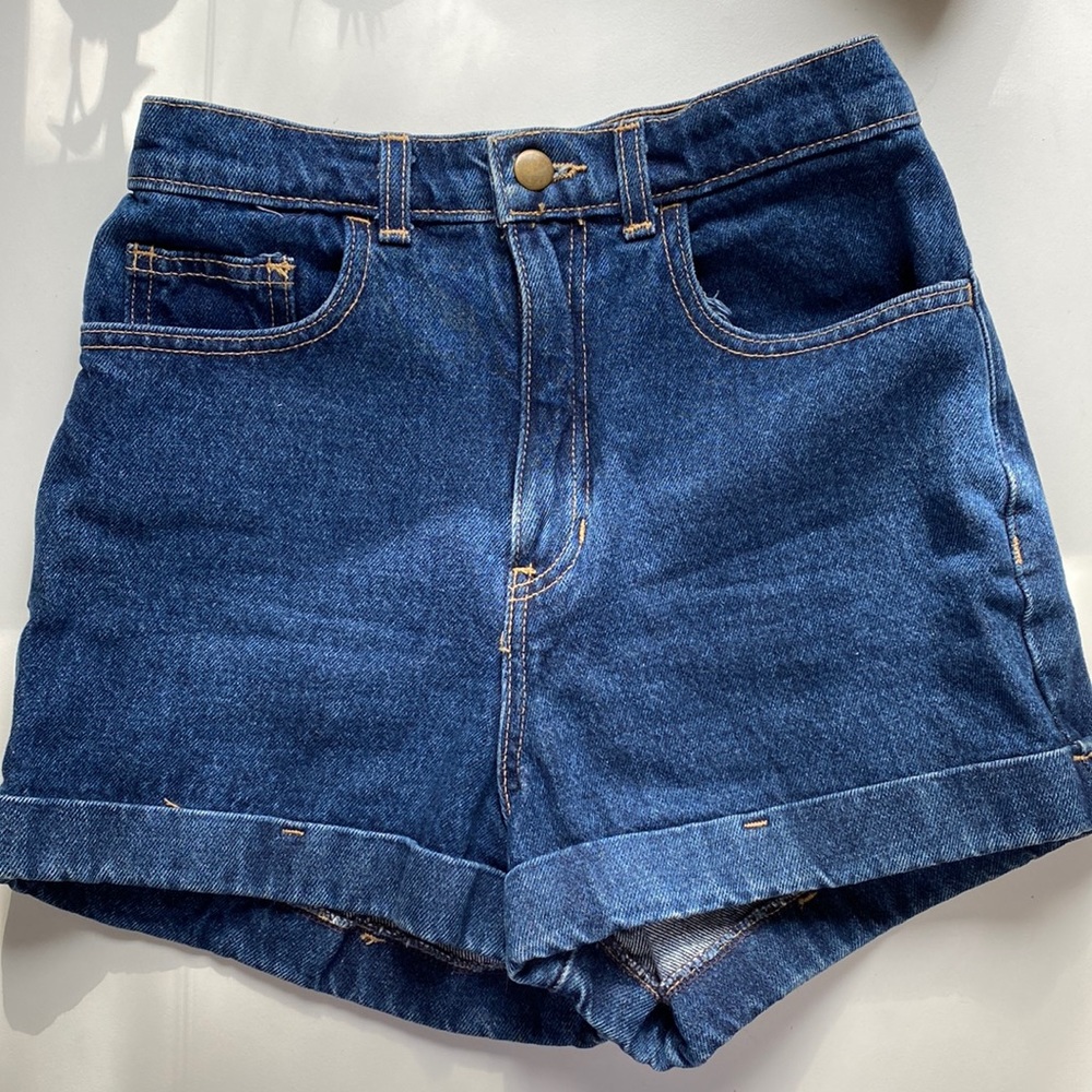 American Apparel High Waisted Cuffed Shorts